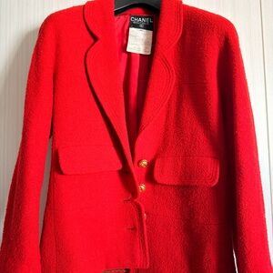 Chanel Vibrant Red Blazer